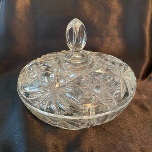 Antique candy dish Glass or crystal